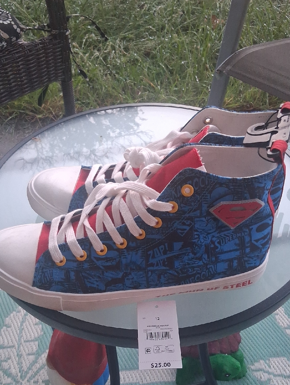DC Comics Blue and Black  Superman High Top (Size 12)
